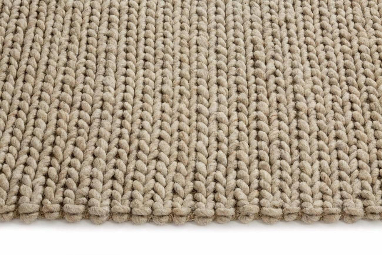 Bianca Natural Tan Braided Wool Rug