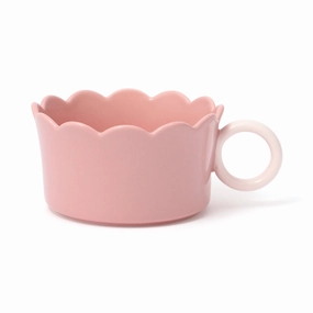 Bicolor Frill Soup Cup pinkglass cups ,personalized mugs 