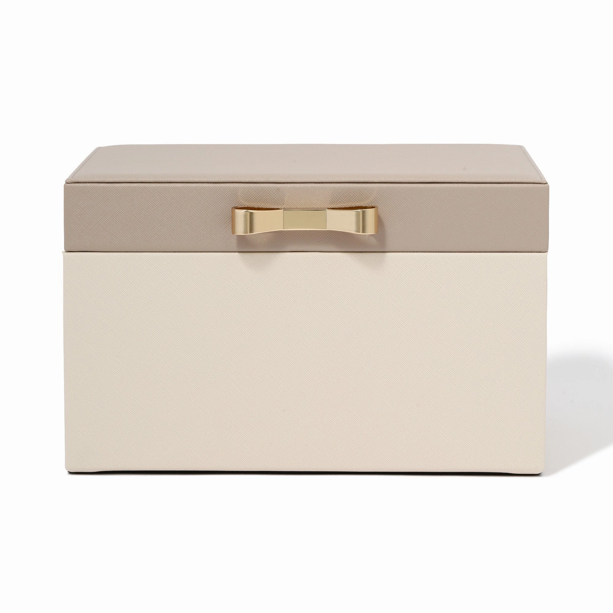Bicolor Jewelry Box Large Beige