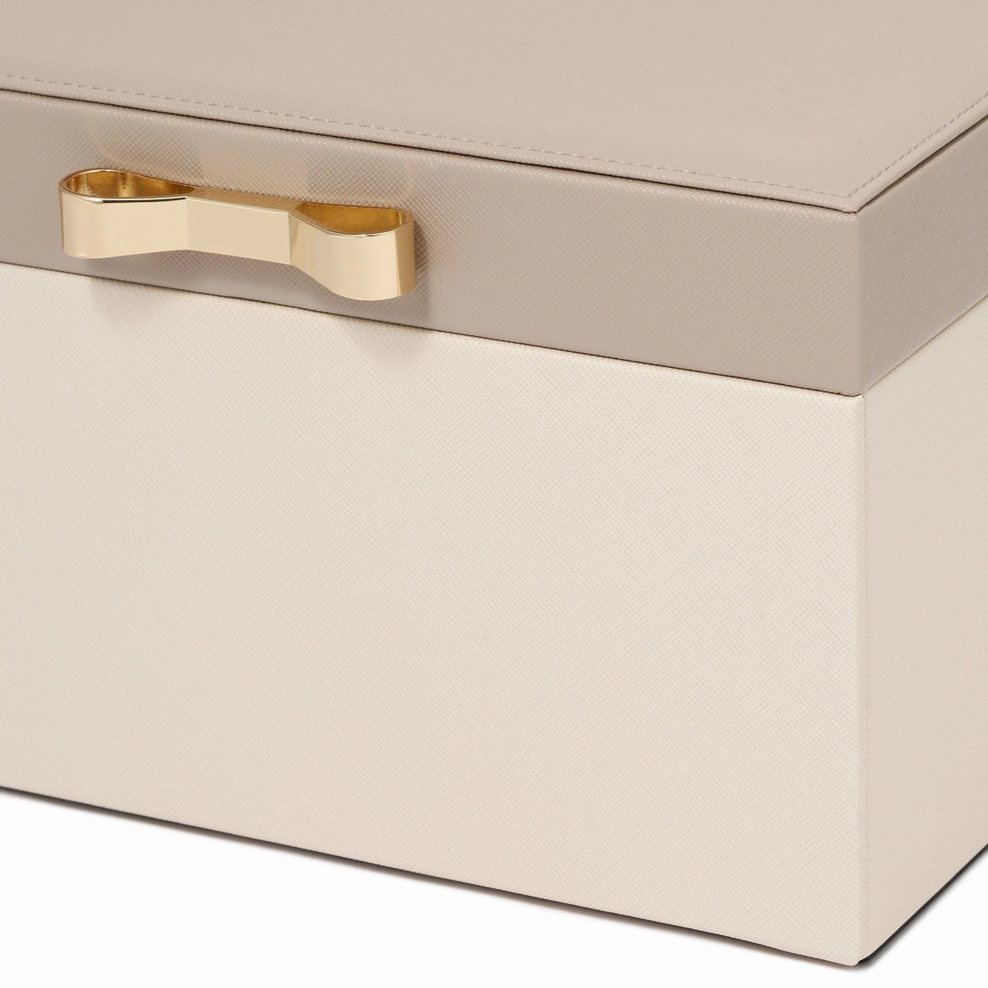 Bicolor Jewelry Box Large Beige