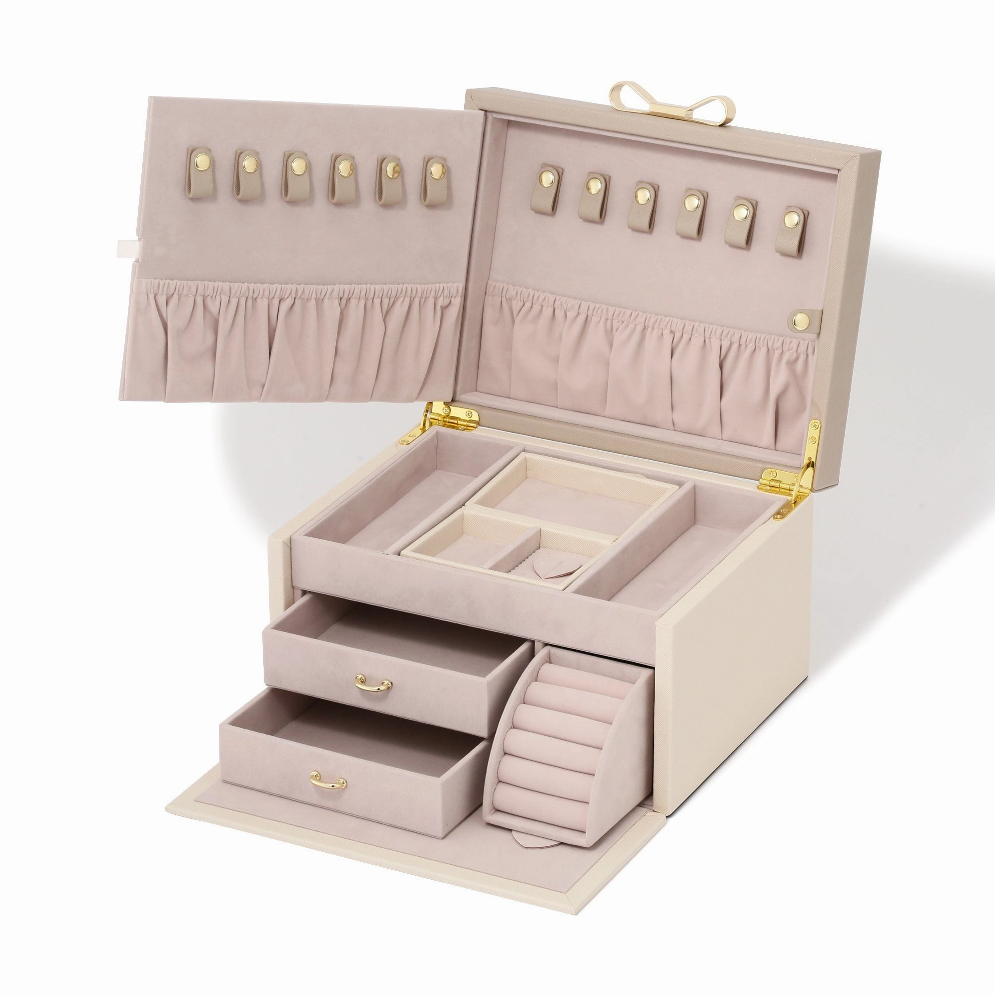 Bicolor Jewelry Box Large Beige