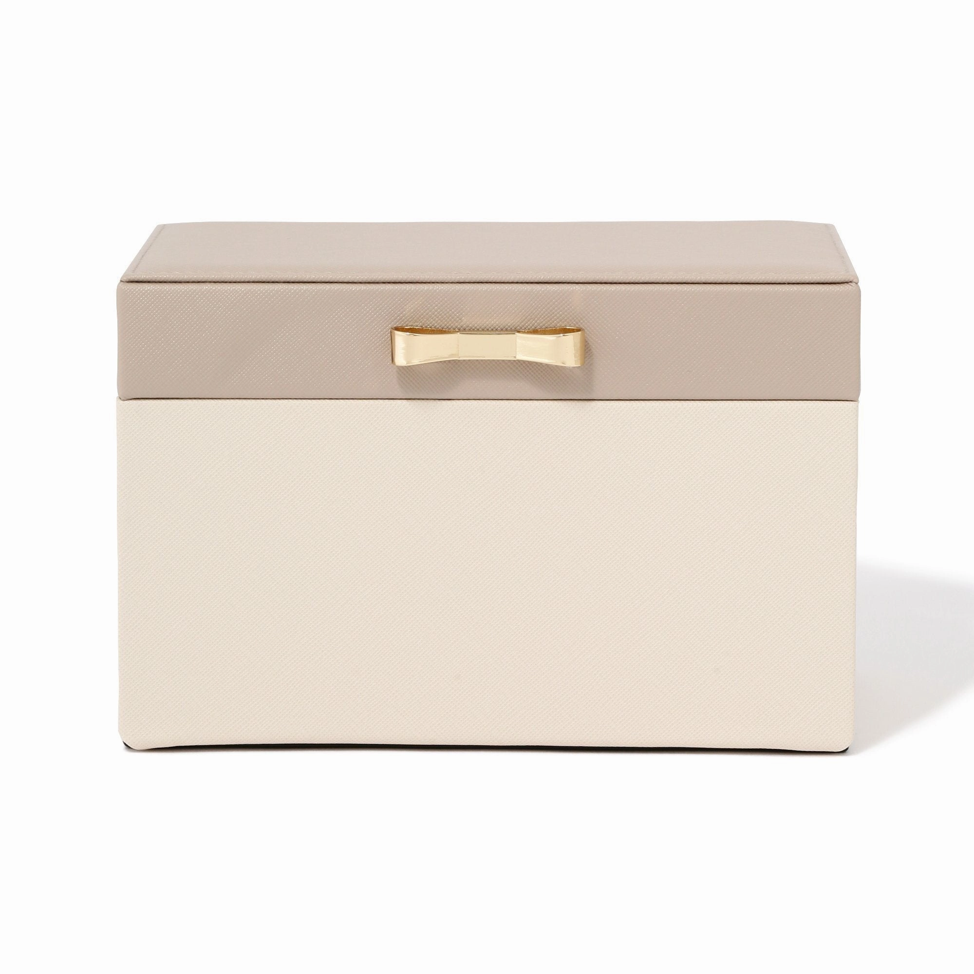 Bicolor Jewelry Box Small Beige