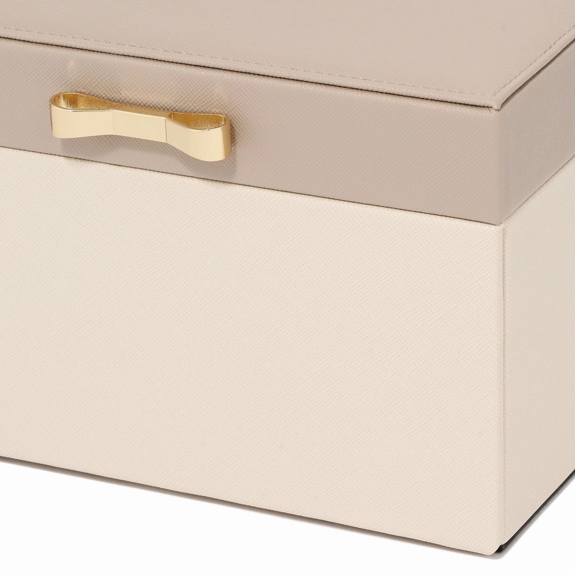 Bicolor Jewelry Box Small Beige