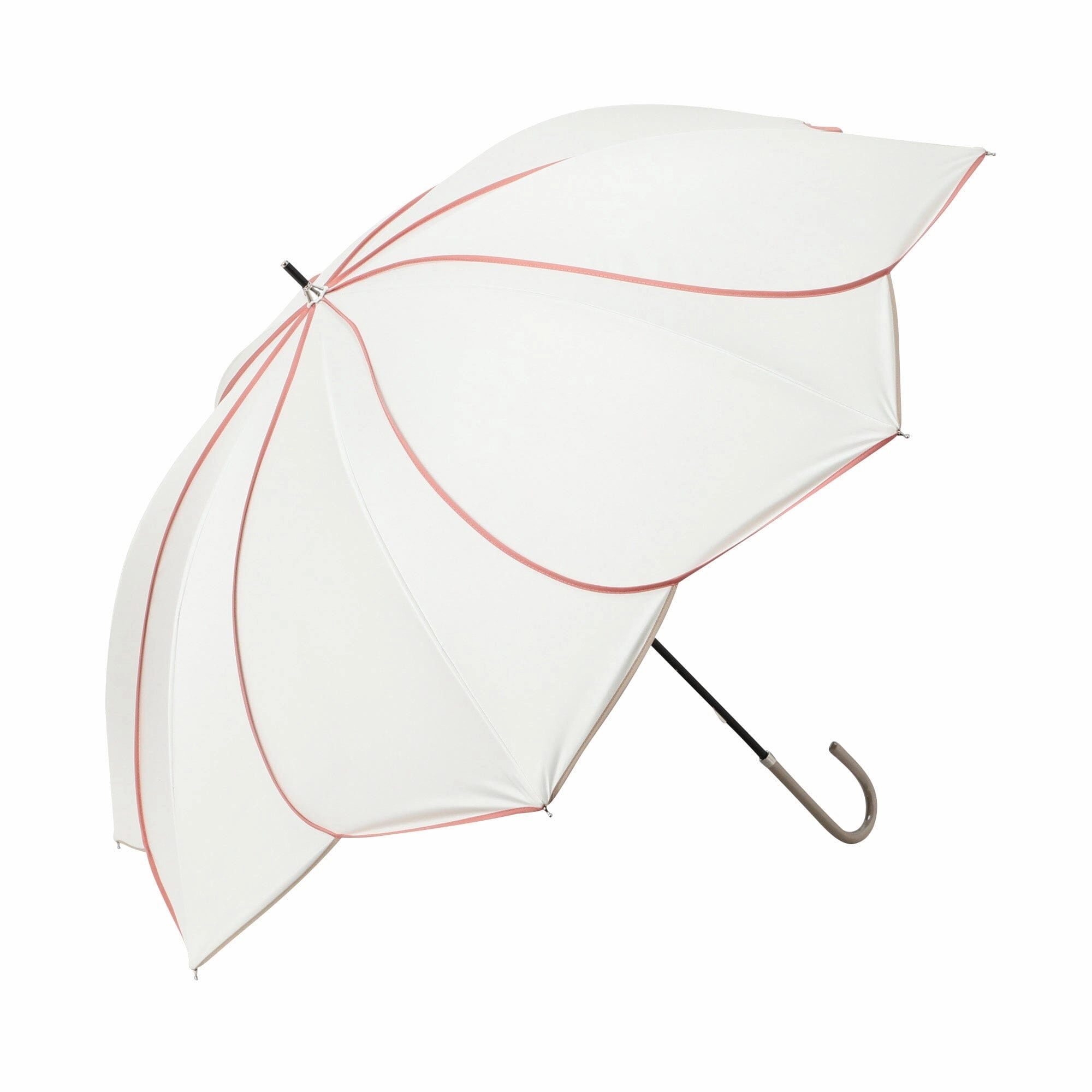 Bicolor Piping Long Umbrella 58Cm White (For Both Sunny And Rainy Days)home decor ,wall decor 