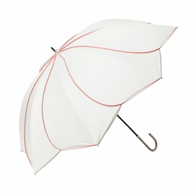 Bicolor Piping Long Umbrella 58Cm White (For Both Sunny And Rainy Days)home decor ,wall decor 