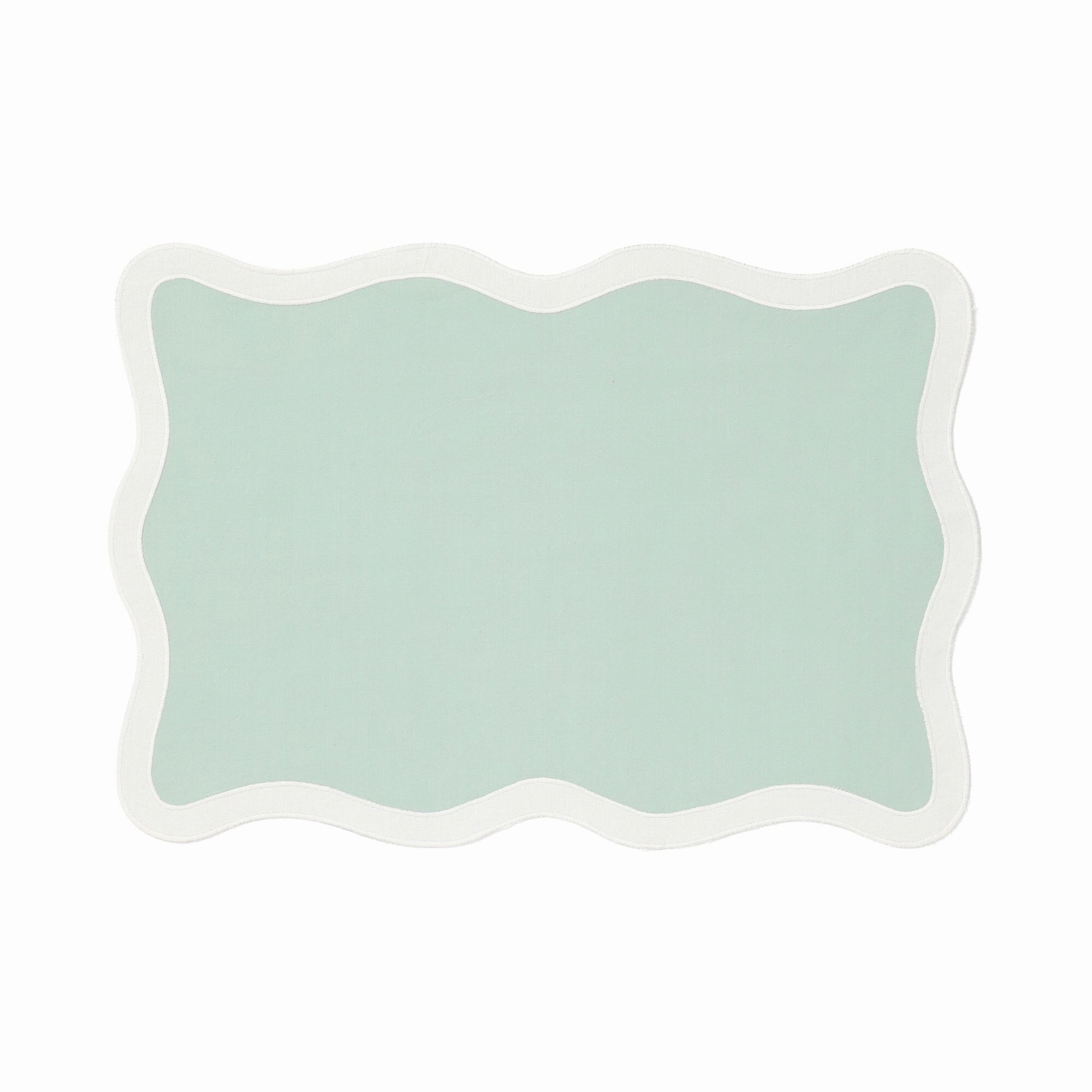 Bicolor Wave Lunch Mat Green X Whitewaterproof oil-proof tablecloth