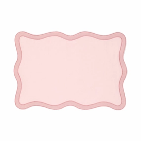 Bicolor Wave Lunch Mat Pink X Pinkwaterproof oil-proof tablecloth