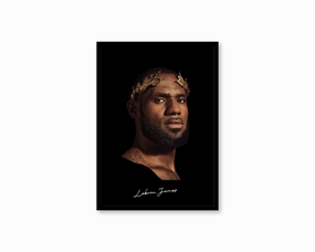 Big Head Lebron Black Portraitmodern abstract painting decor