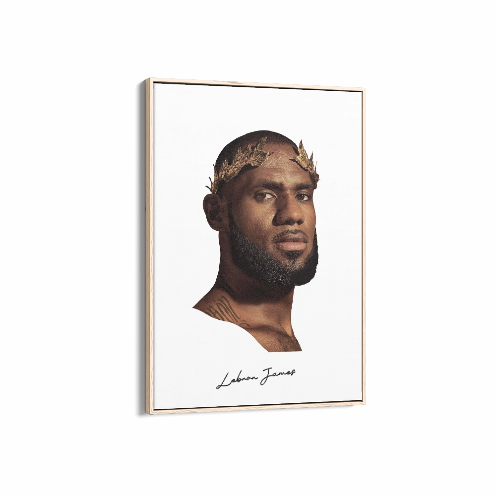 Big Head Lebron White Portrait