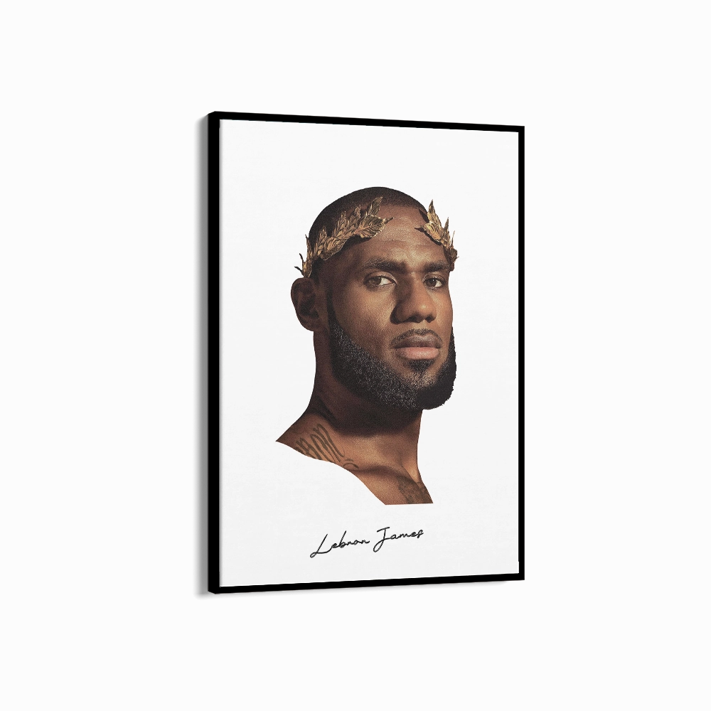 Big Head Lebron White Portrait