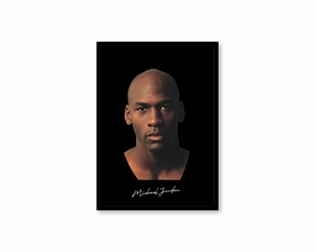 Big Head Michael Jordan Black Portraitmodern abstract painting decor
