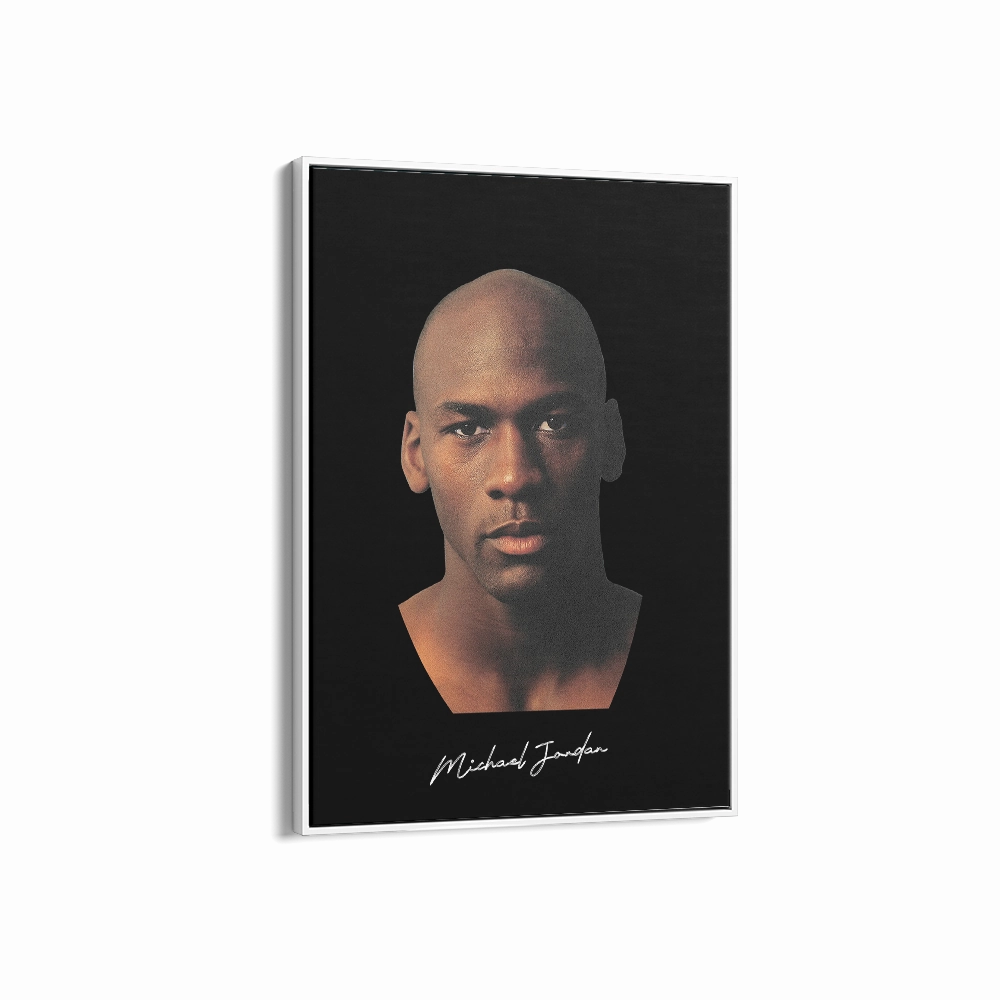 Big Head Michael Jordan Black Portrait