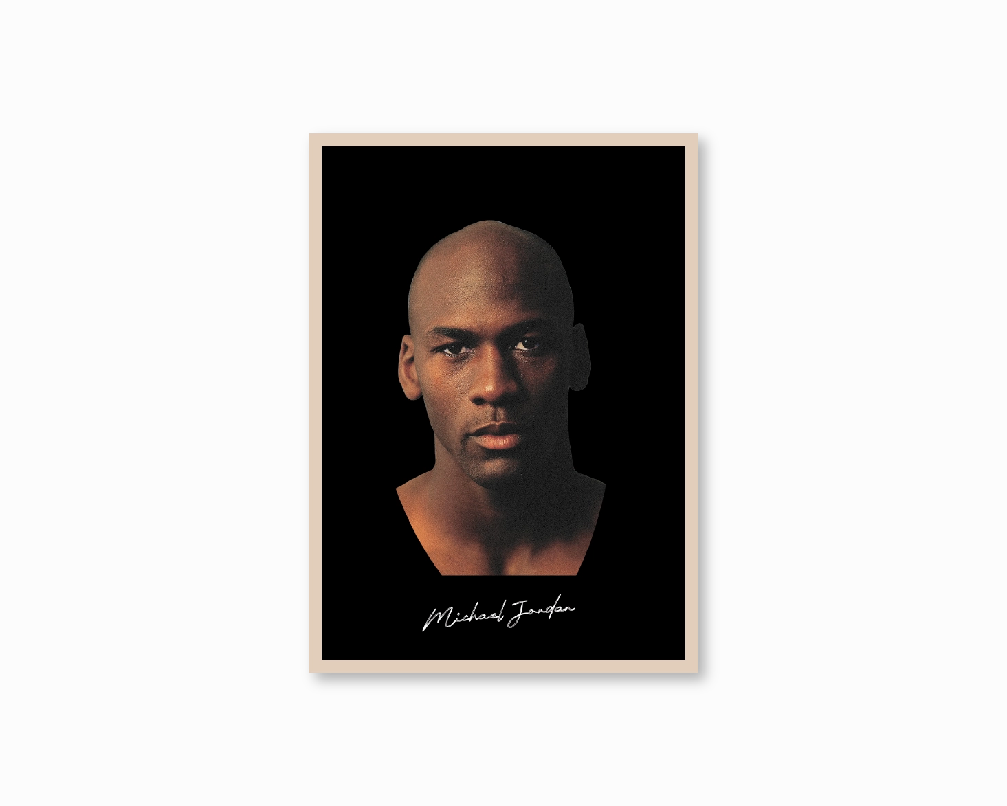 Big Head Michael Jordan Black Portrait