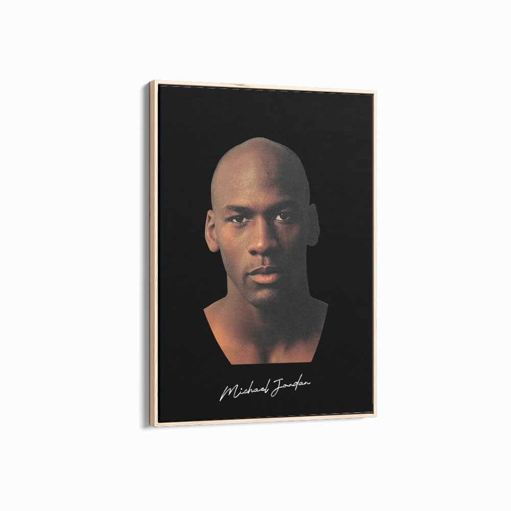 Big Head Michael Jordan Black Portrait