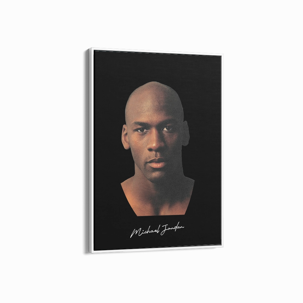 Big Head Michael Jordan Black Portrait