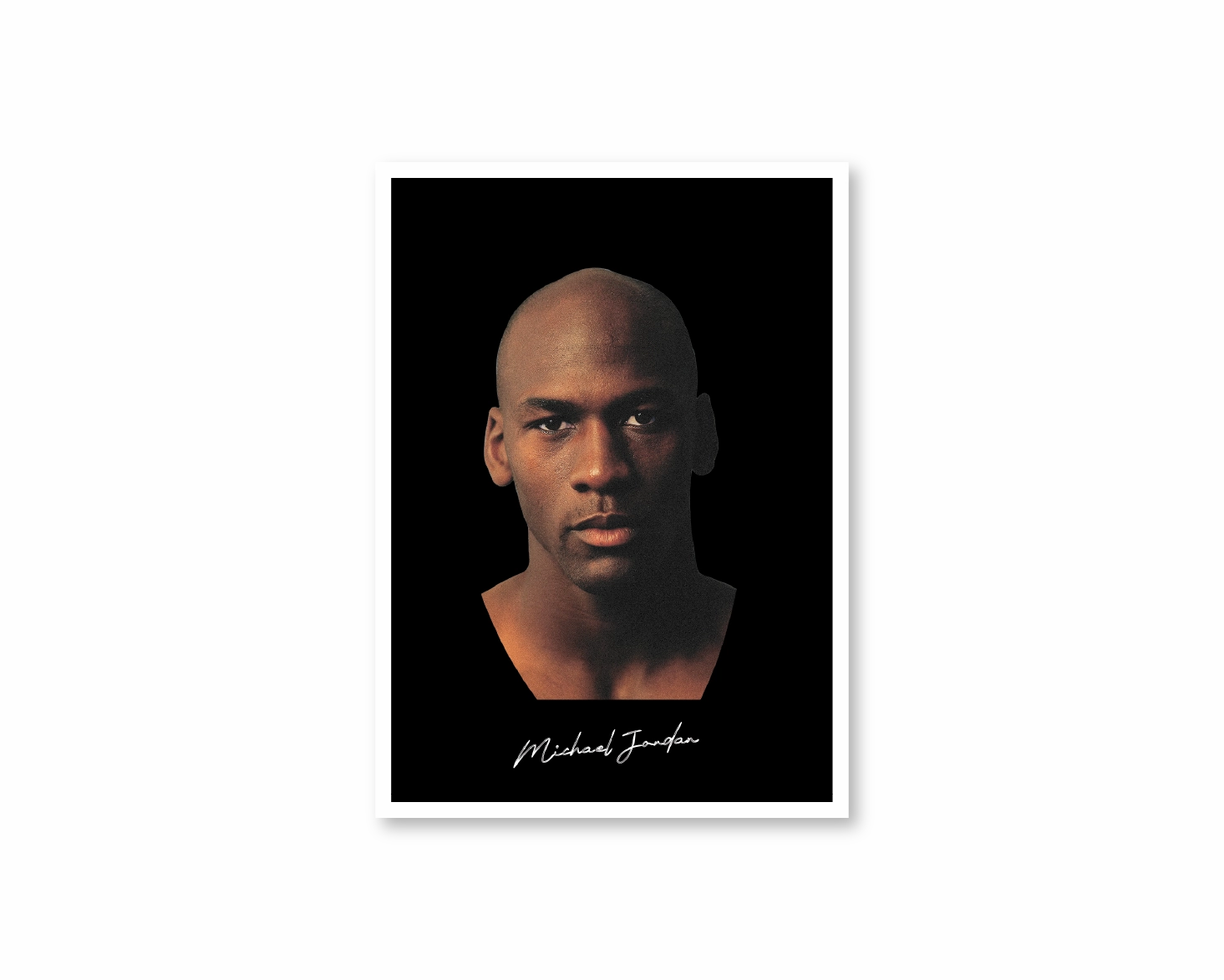 Big Head Michael Jordan Black Portrait