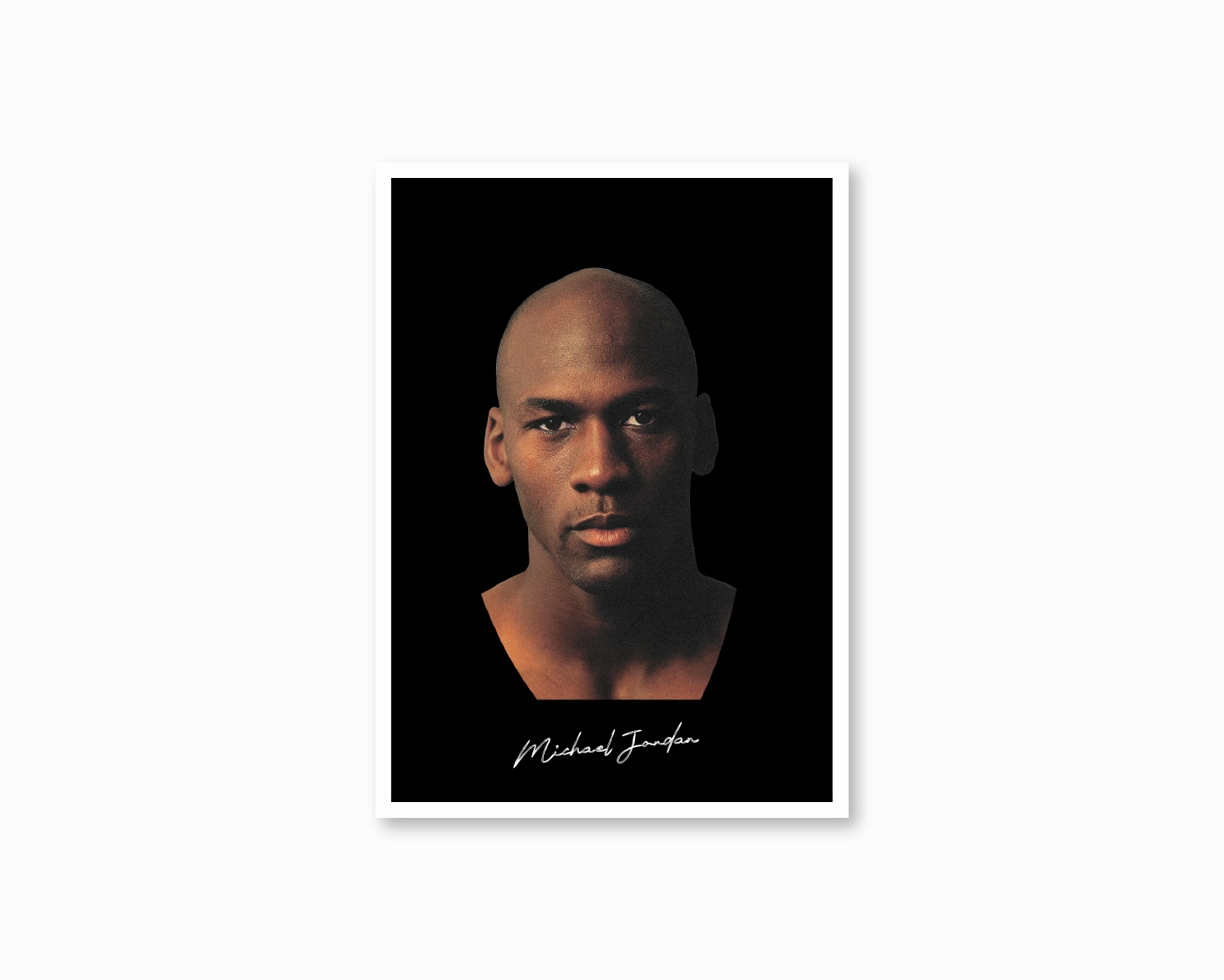 Big Head Michael Jordan Black Portrait