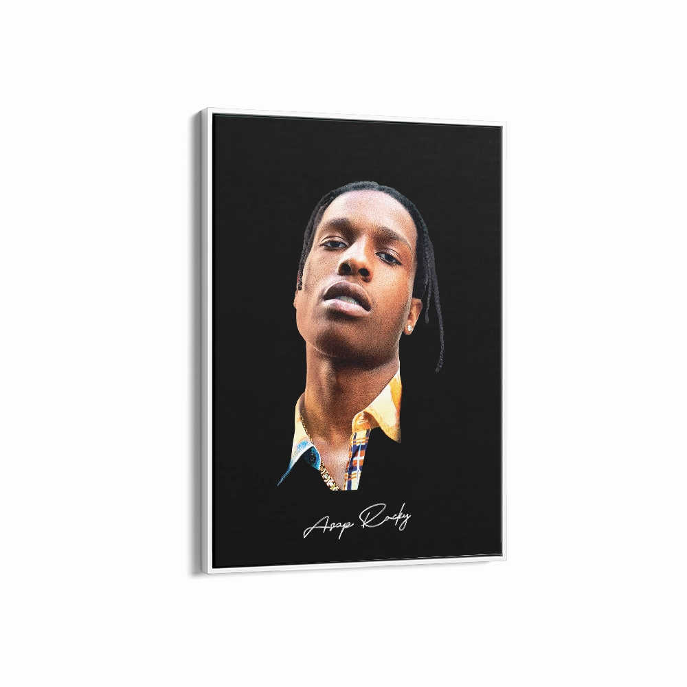 Big Head Retro ASAP Rocky Black Portrait