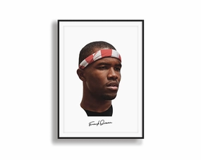 Big Head Retro Frank Ocean White Portraitnordic style wall decor