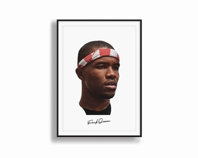 Big Head Retro Frank Ocean White Portraitmodern abstract painting decor