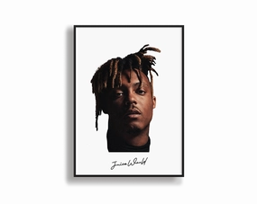 Big Head Retro Juice WRLD White Portraitmodern abstract painting decor