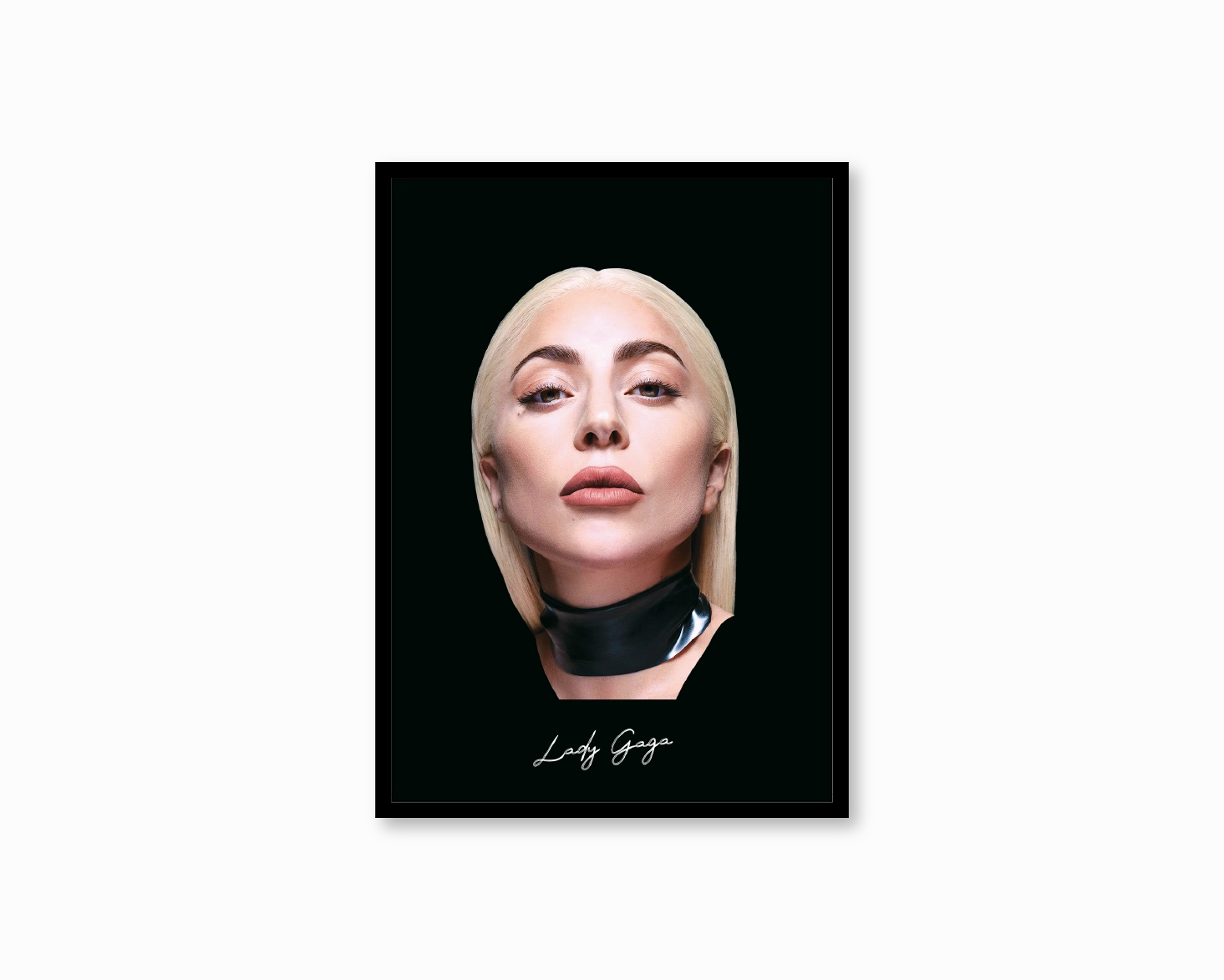 Big Head Retro Lady Gaga Black Portraitmodern abstract painting decor