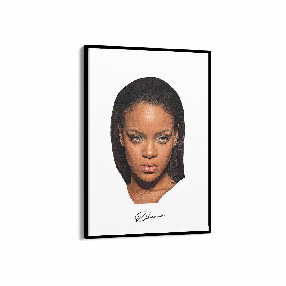 Big Head Rihanna White Portrait