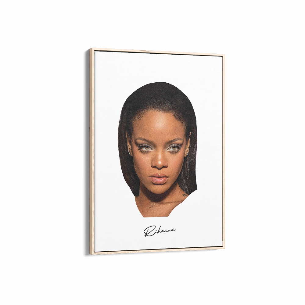 Big Head Rihanna White Portrait