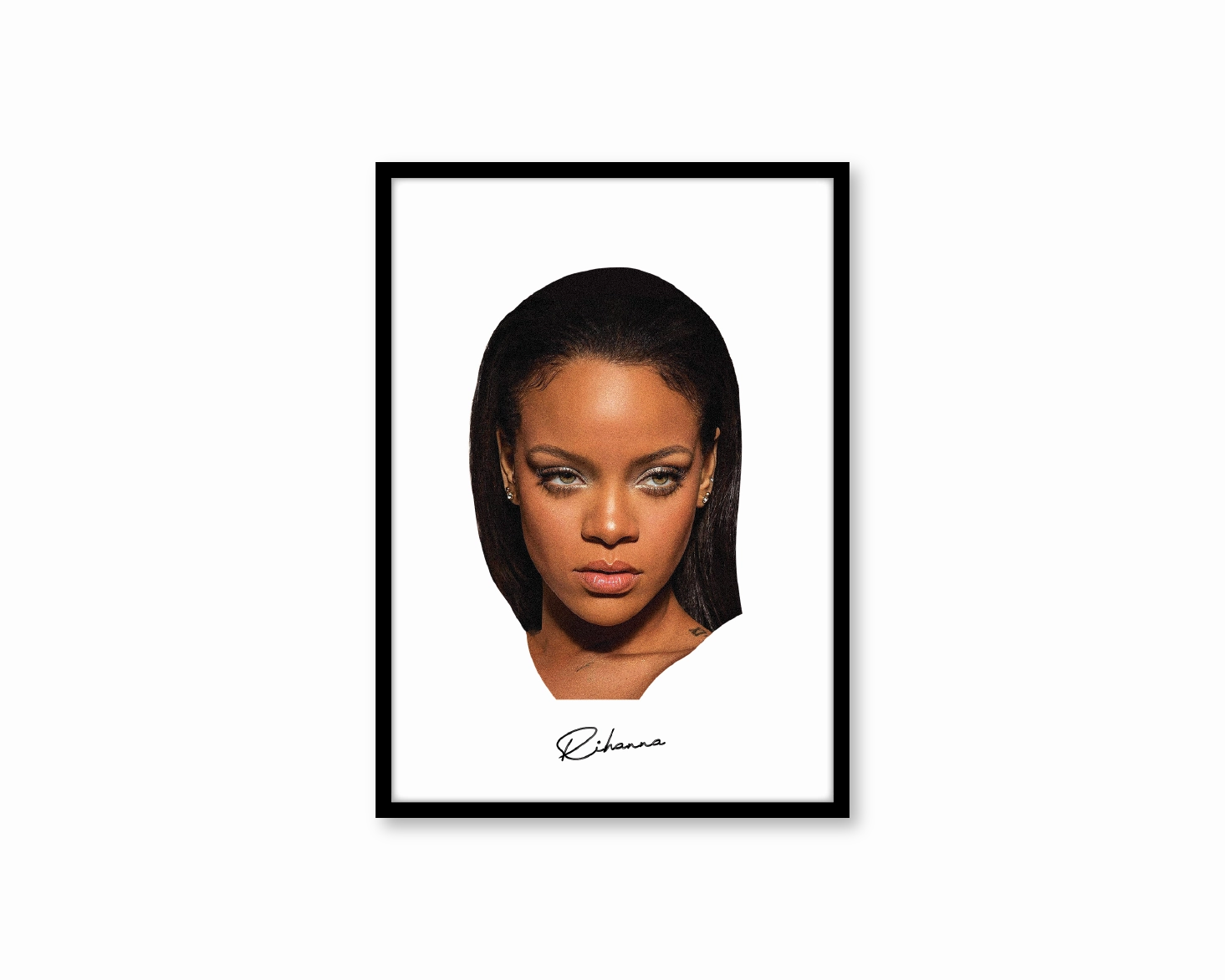 Big Head Rihanna White Portraitmodern abstract painting decor