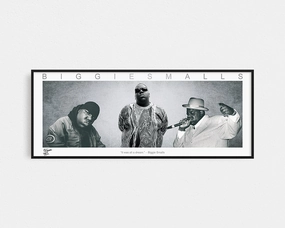 BIGGIE SMALLS PANORAMIC COLLAGE PRINT SIGNED FRAMED WINGShandmade souvenirs