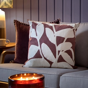 Birch Embroidered Feather Cushion Mauvebedding sets ,throw blankets 