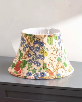 Bird Printed Cotton Empire Lamp Shade - Smallmodern wall lamp,smart wall lamp