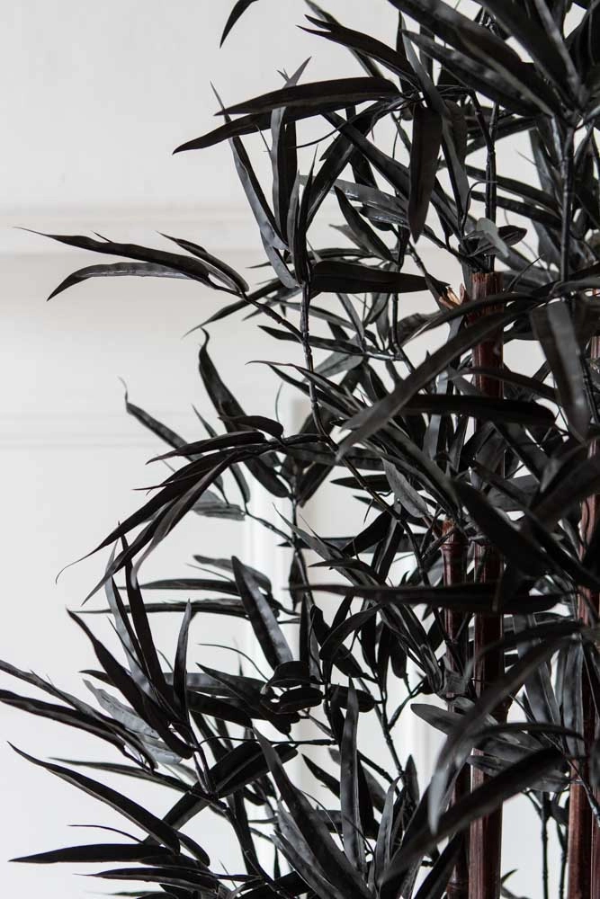 Black Faux Bamboo Plant