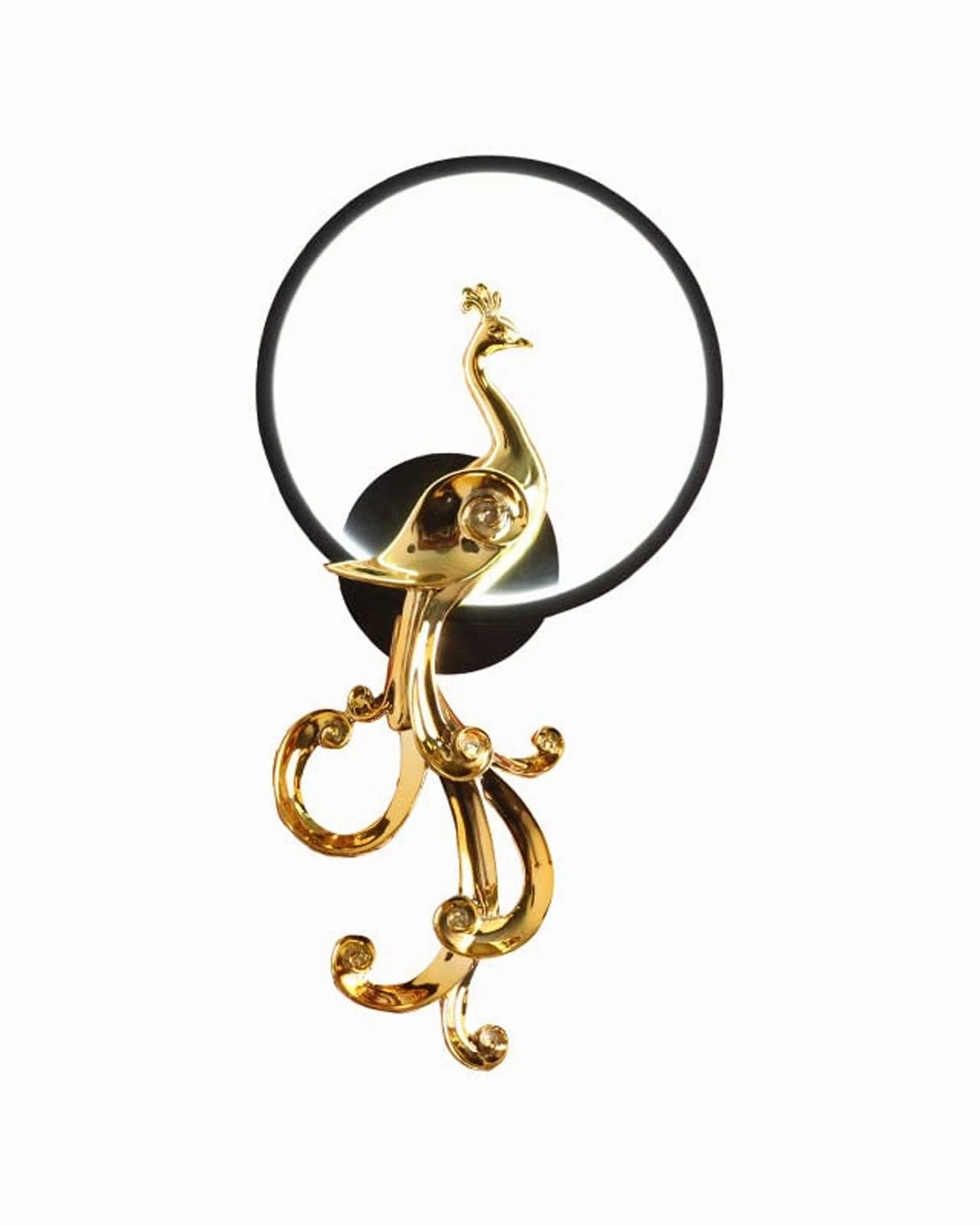 Black Gold Bird LED Wall Light