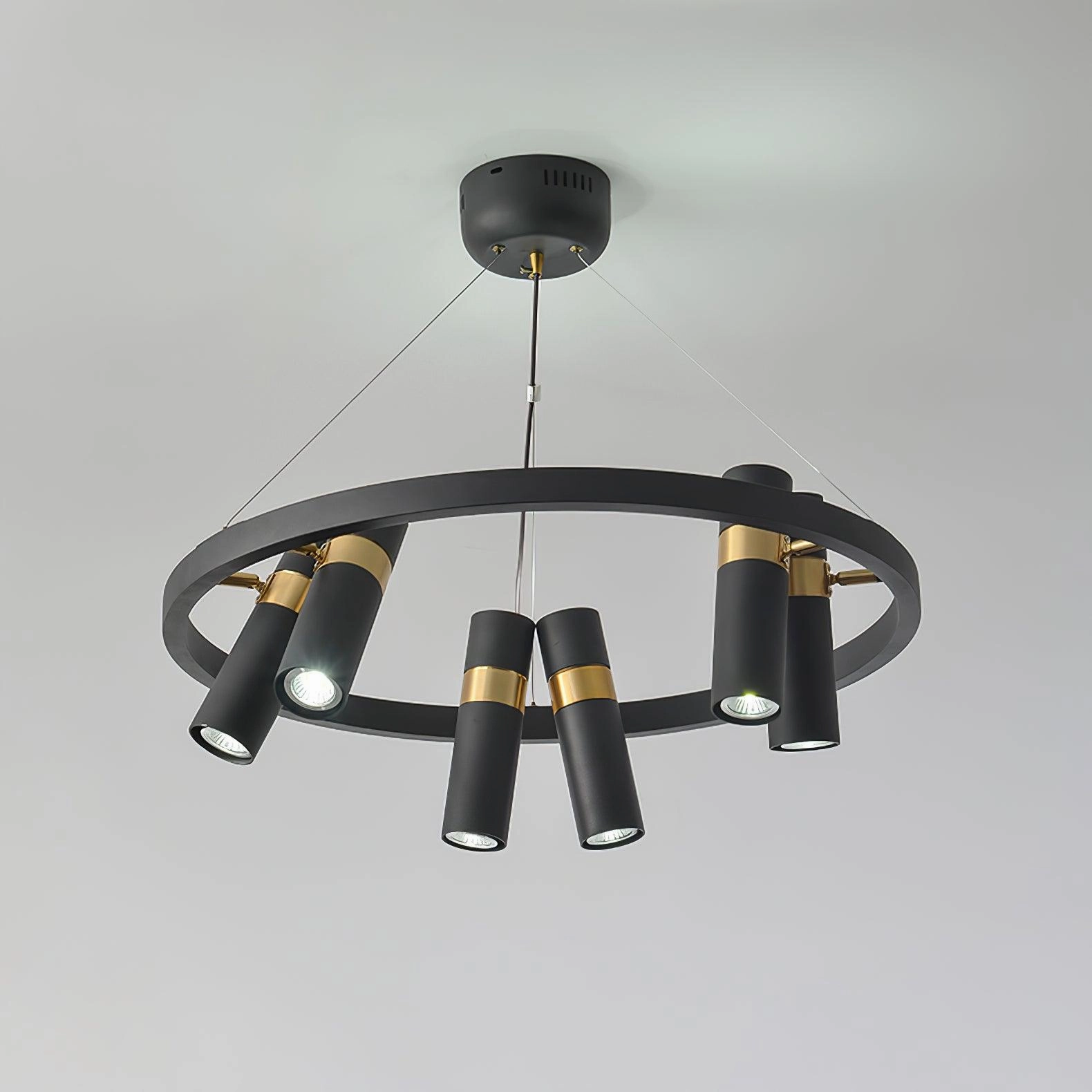 Black Mutil Pipe Chandelier