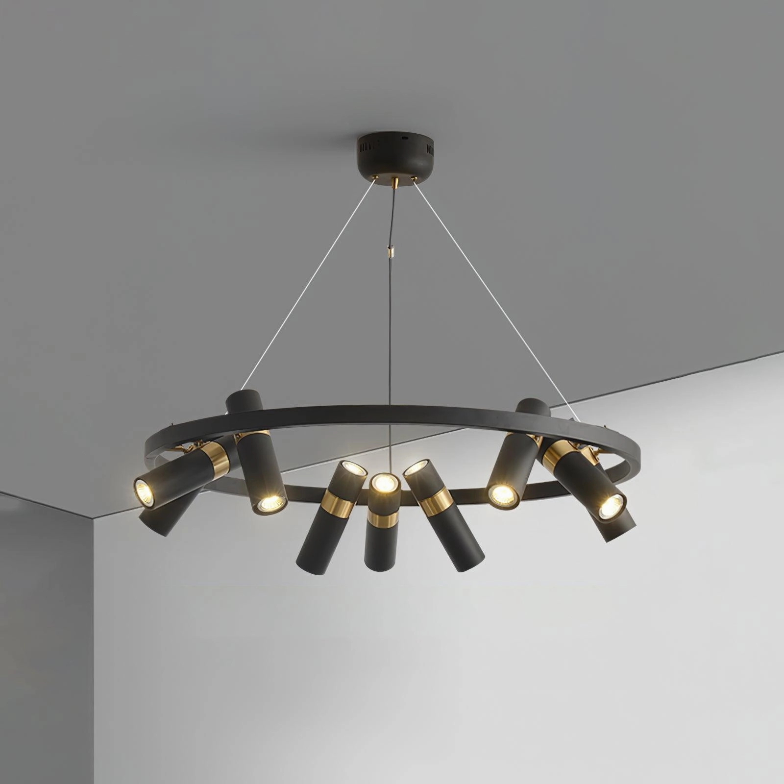 Black Mutil Pipe Chandelier