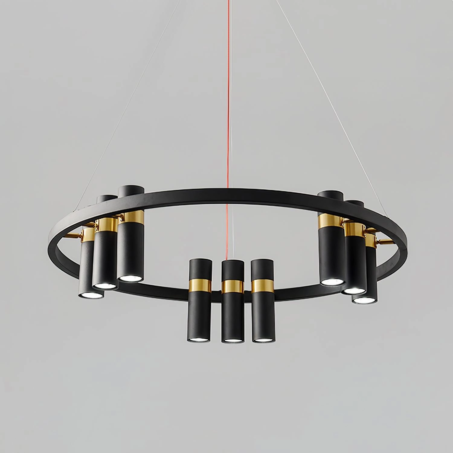 Black Mutil Pipe Chandelier