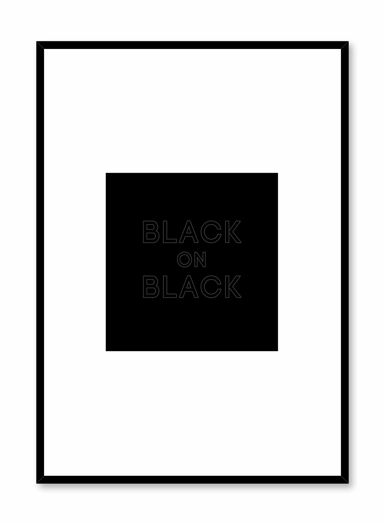 Black on Black, Posterpop culture themed posters