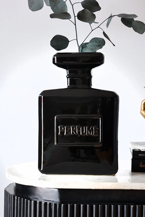 Black Perfume Bottle Vasedecorative vase ,Modern Ceramic Vase for Home Decoration 