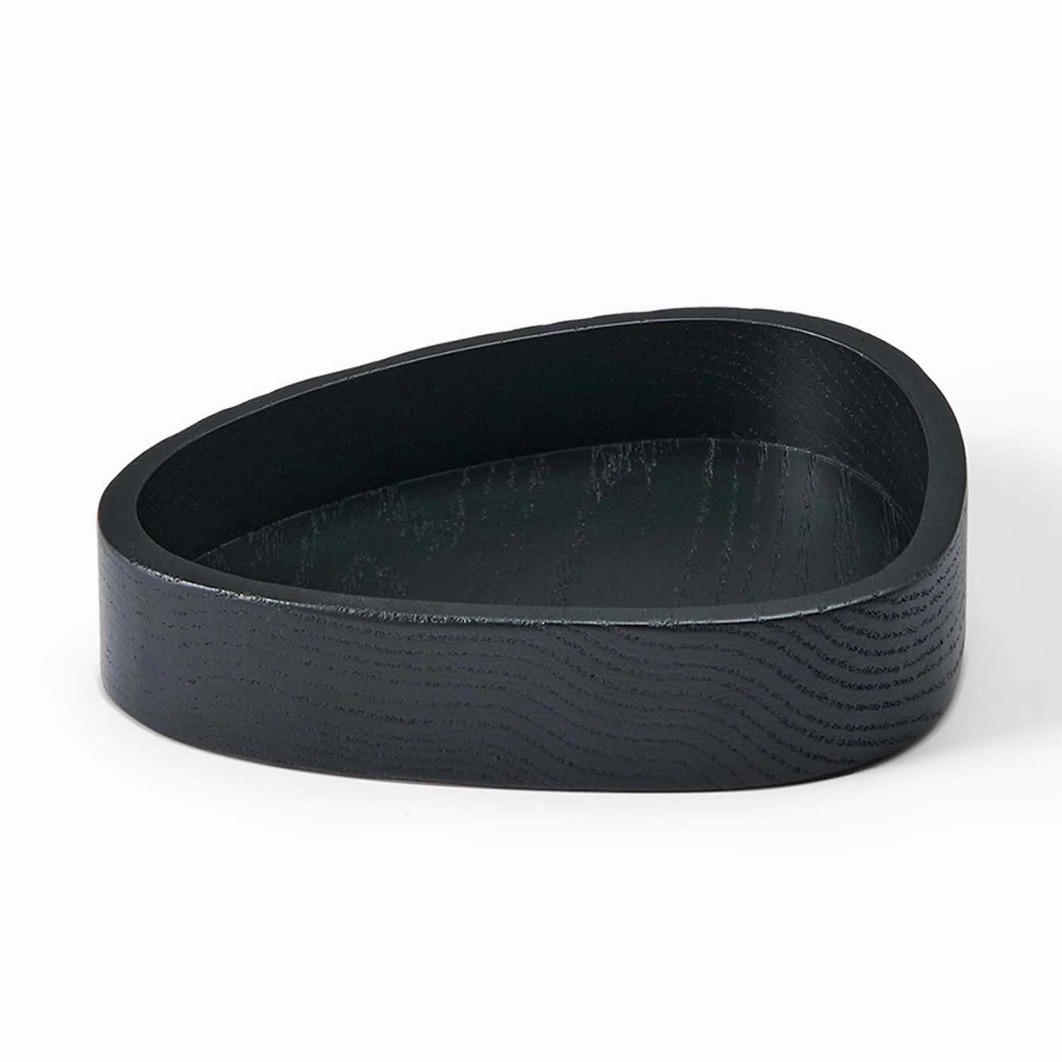 Black Wooden Curved Coaster Box