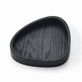 Black Wooden Curved Coaster Boxnordic style desktop ornaments