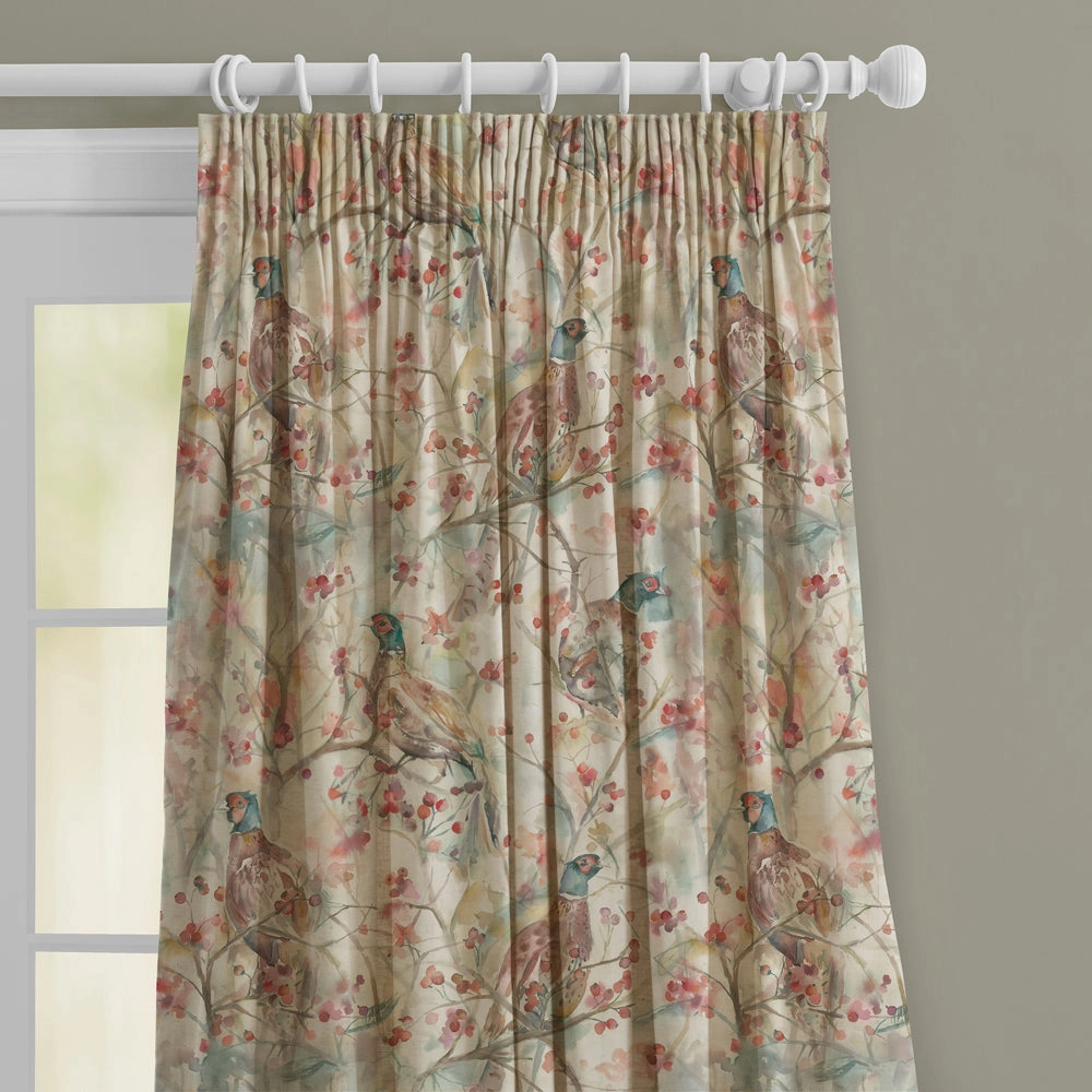 Blackberry Row Ann Printed Made to Measure Curtains Linen