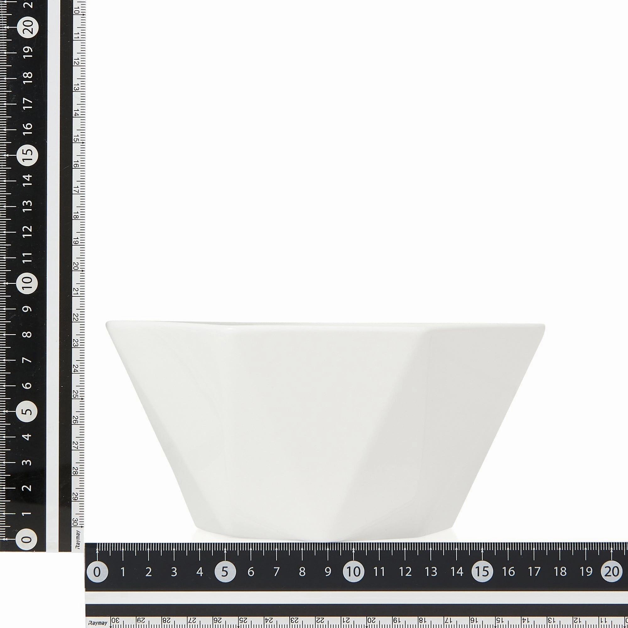 Blanche Bowl L Octagon  White