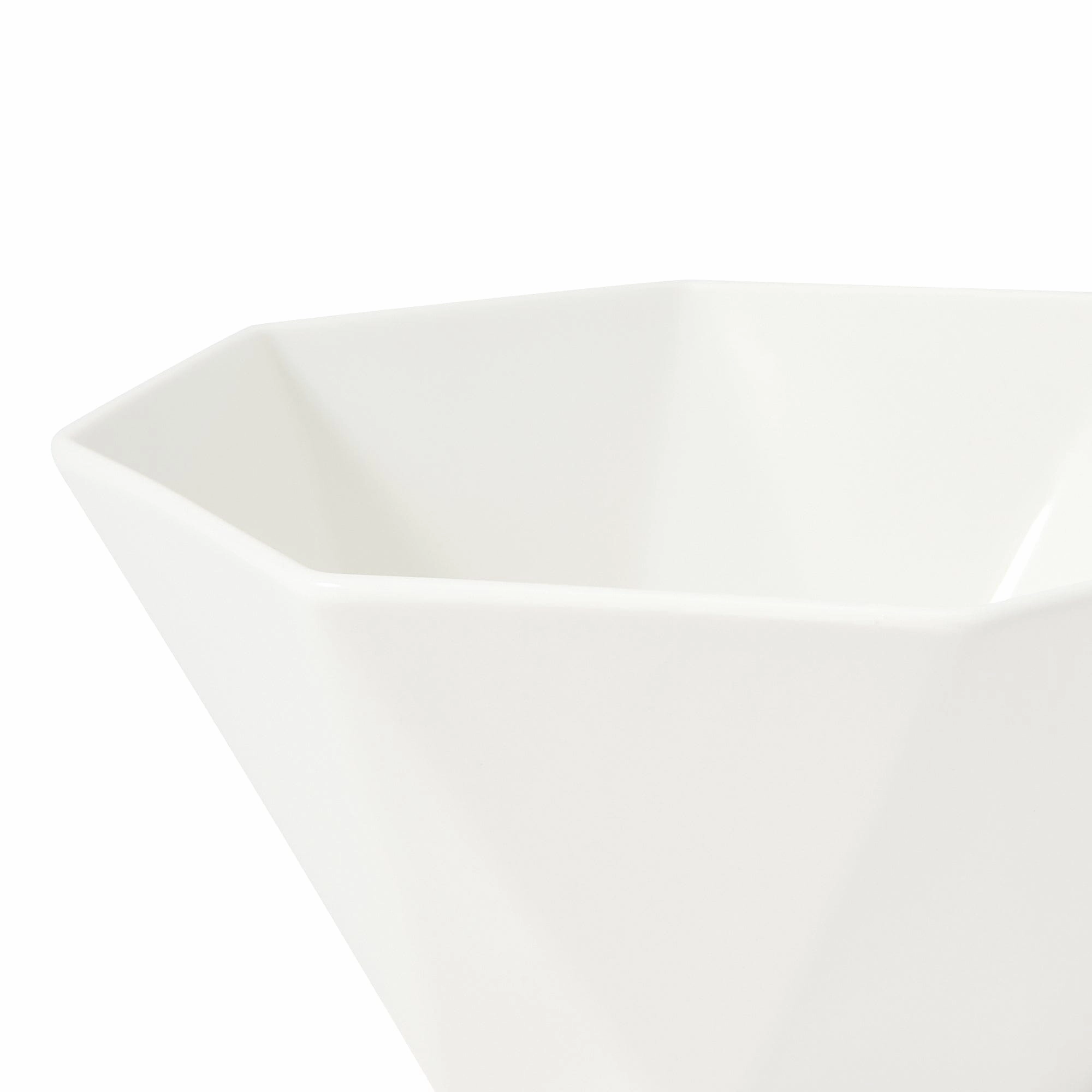 Blanche Bowl L Octagon  White