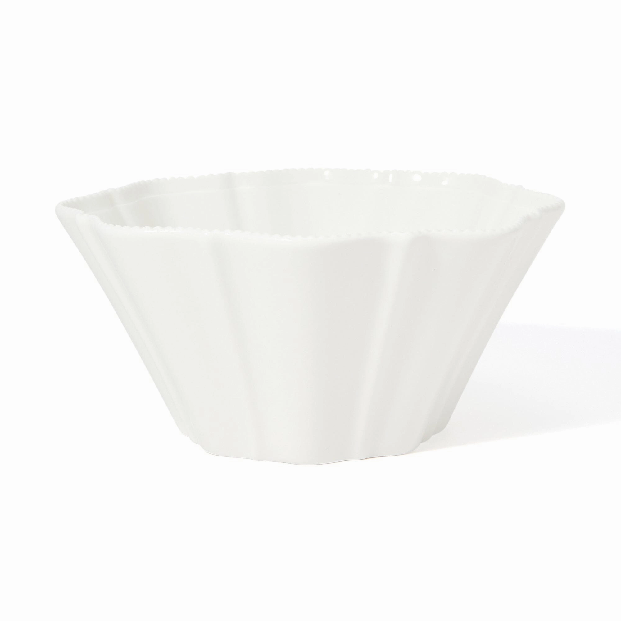 Blanche Bowl L Wave  Whitehand-painted ceramic bowl