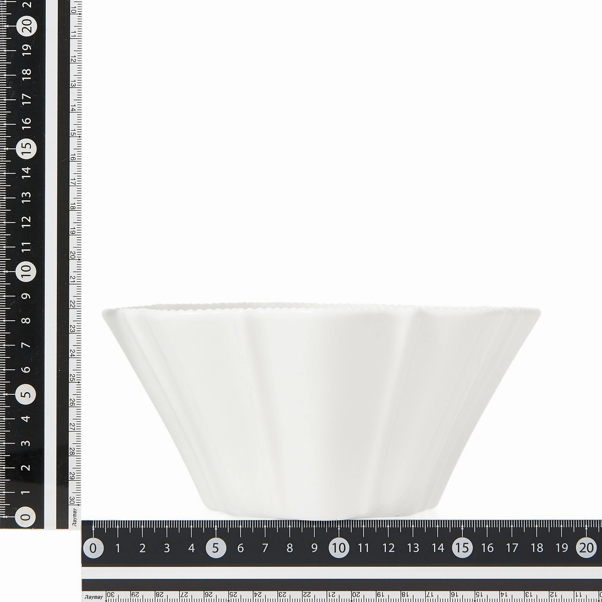 Blanche Bowl L Wave  White