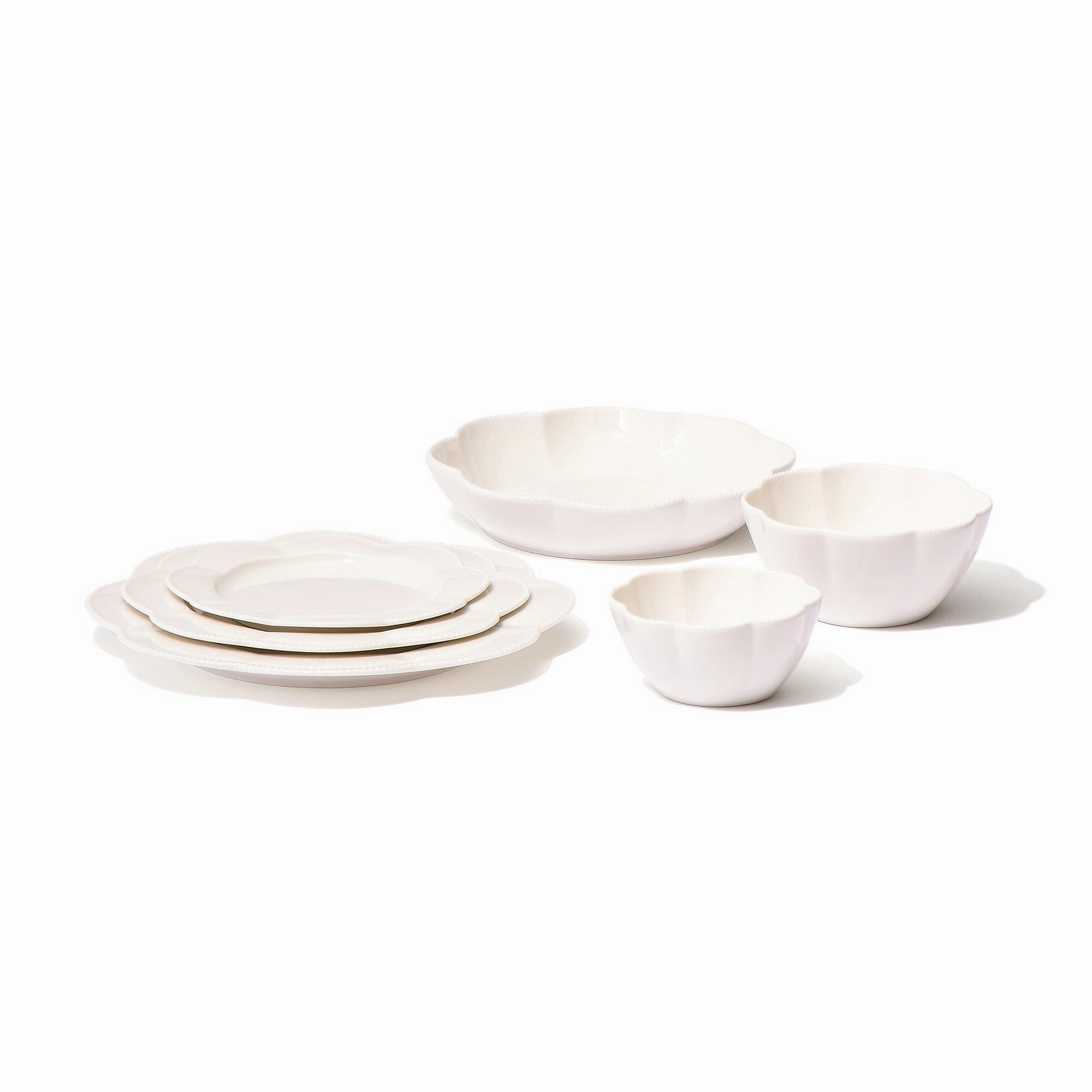 Blanche Bowl Medium Flower White