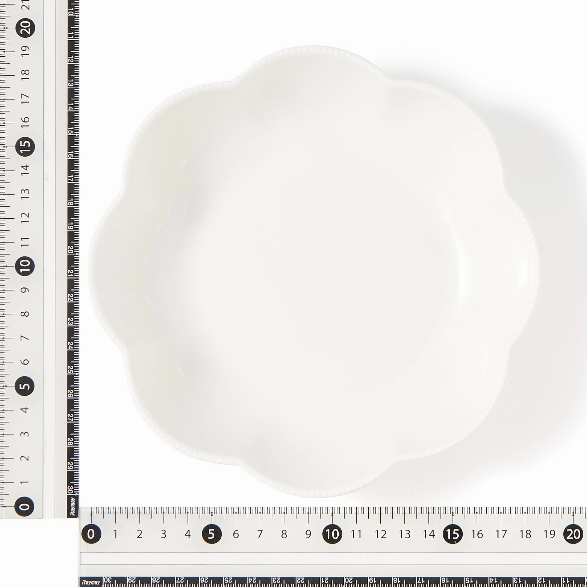 Blanche Deep Plate M Flower  White