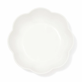 Blanche Deep Plate M Flower  Whitehand-painted ceramic bowl