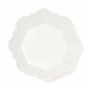 Blanche Deep Plate M Wave  Whitehand-painted ceramic bowl